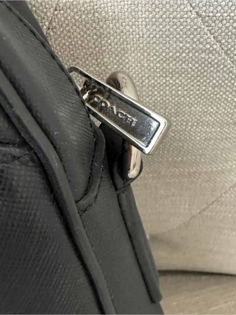 Coach Black Leather Laptop Briefcase Bag